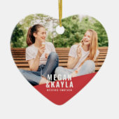 Besties Forever 最高の Friends BFFモダン Chic Photo セラミックオーナメント (正面)