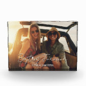 Besties Forever、BFF写真、可愛モダンいカスタム フォトブロック (正面)