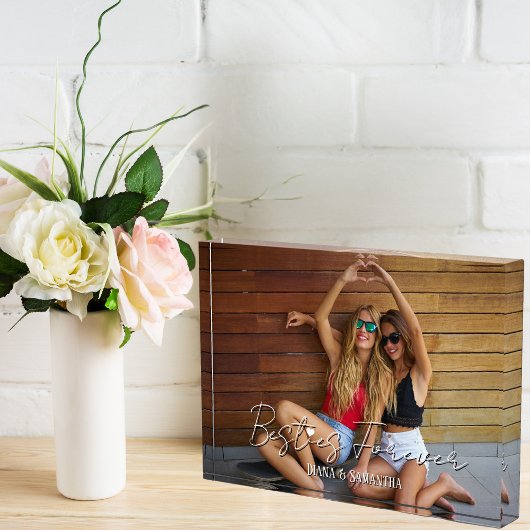 Besties Forever、BFF写真、可愛モダンいカスタム フォトブロック