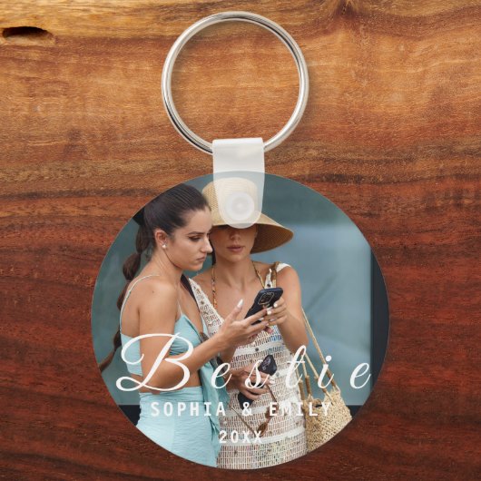 Besties Forever – Custom Photo Collage Keychain キーホルダー (裏面)