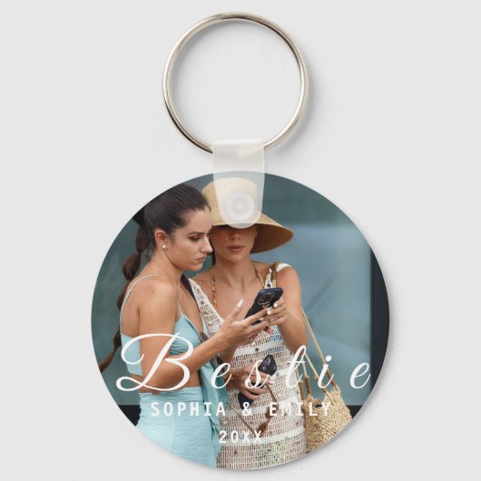 Besties Forever – Custom Photo Collage Keychain キーホルダー (裏面)