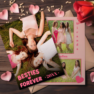 Besties Forever Galentine’s Day Photo Card シーズンカード