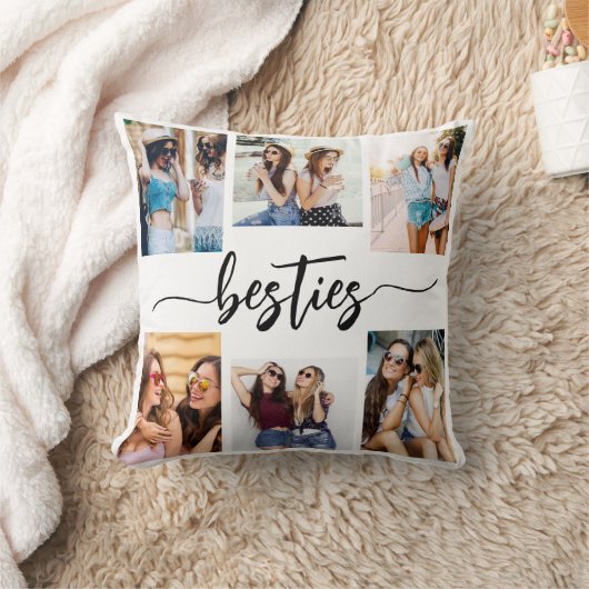 Besties Friends 6 Photo Collage Keepsake クッション (ブランケット)