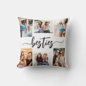 Besties Friends 6 Photo Collage Keepsake クッション (正面)