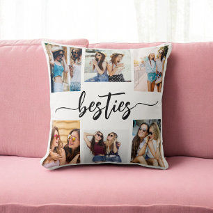 Besties Friends 6 Photo Collage Keepsake クッション