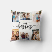 Besties Friends 6 Photo Collage Keepsake クッション (裏面)