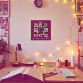 Besties Friendship Photo collage Clock スクエア壁時計