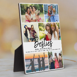 BESTIES Gift for 最高の Friends Script Photo Collage フォトプラーク