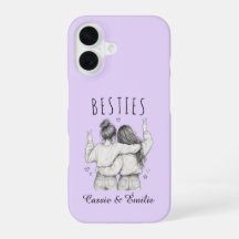 Besties meilleures amies fond lavande prénoms