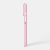 Besties meilleures amies fond rose pastel prénoms iPhone 16ケース (左側面)