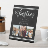 Besties Modern Photo Collage Black and White  台座サイン (インサイチュ)