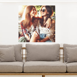 Besties Monogram Names Friends Keepsake キャンバスプリント