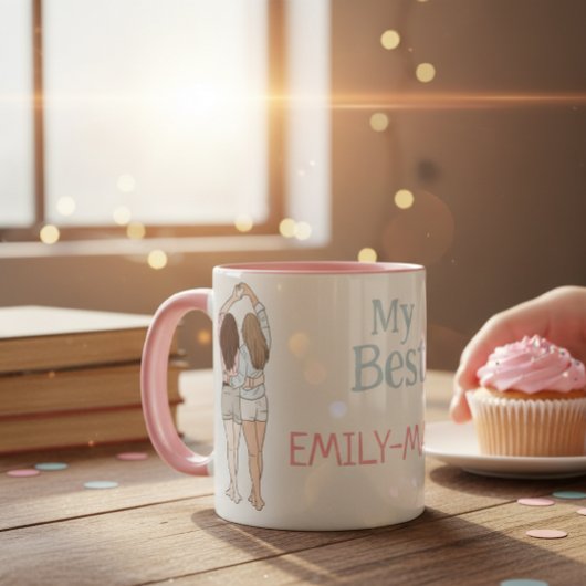 Besties Personalized Mug A Perfect Gift with a Pe マグカップ