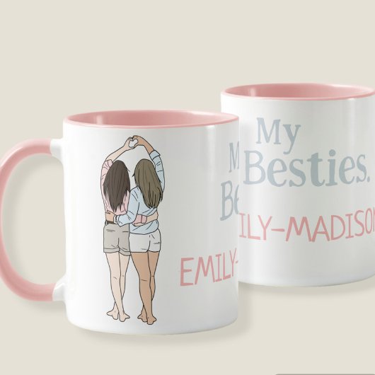 Besties Personalized Mug A Perfect Gift with a Pe マグカップ