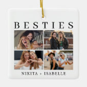 Besties Photo Collage Friendship Keepsake Gift セラミックオーナメント (正面)