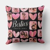 Besties Pink & Blackハート&写真 クッション (裏面)