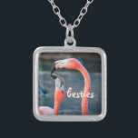 Besties Pink Flamingo Friends写真かわいいシックなおもしろい シルバープレートネックレス<br><div class="desc">フラミンゴは仲間とおもしろいを持てないとお気に入りの誰が言う？この楽楽しむしいイメージは、この素晴らし衣服するたびに、カラフル写真の魅力のネックレスの2つのピンクのフラミンゴの遊ネックレスののまわりに。このネックレス来は小形、中サイズ、大サイズで、正方形と円の両方の形を持つ。このネックレスは、スターリングシルバー、シルバーメッキ、または金ゴールド仕上げ金属の選択で注文できる。自分を素晴らし含む特別な人に贈り物をする！あなたは簡単にこのチャームネックレスをパーソナライズすることができ、プラス私はまた、任意の製品にカスタマイズを提供する。質問や要望があれば私に連絡して下さい。</div>