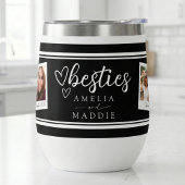 Besties Polaroid Photo Collage Wine Tumbler