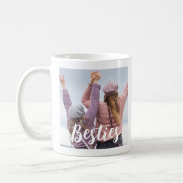 Besties Script Friends Keepsake Photo コーヒーマグカップ