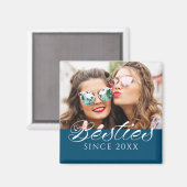 "Besties Since" カスタムPhoto Chic マグネット (正面/裏面)