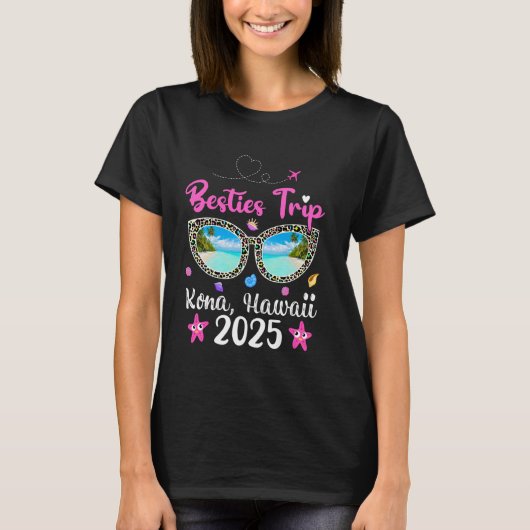 Besties Trip 2025夏サングラスコナハワイビーチ Tシャツ (正面)