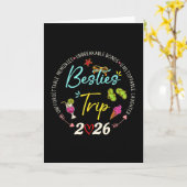 Besties Trip 2026 Memories Girl Trip Friends Vacat カード (黄色い花)
