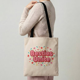Besties Unite Friendship Tote Bag Best Friend Gift トートバッグ