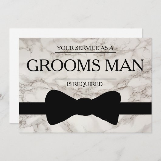 Bestman Marble backとしてサービスが要求される 招待状 (正面/裏面)