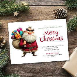 Bestseller funny Santa digital Xmas greeting card シーズンカード