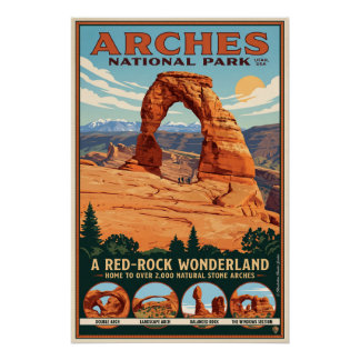 Besuchen Sie den Arches-Nationalpark ポスター