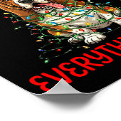 Bet Hound Dog Christmas I'm Fine Everything Is Fin ポスター (角)