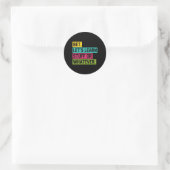 Bet Let's Learn Stuff Or Whatever 面白いバックトゥスクールTシャツ ラウンドシール (バッグ)