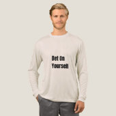 Bet On Yourself Bold Motivation Self Belief トライブレンドTシャツ (正面全体)