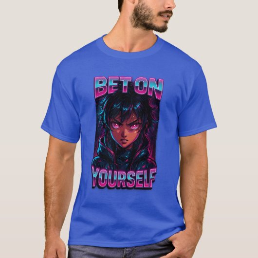 Bet on Yourself Cyberpunk Anime T-Shirt Tシャツ (正面)