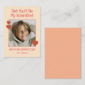 Bet You'll Be My Valentine Kids Classroom Photo ノートカード (正面/裏面)