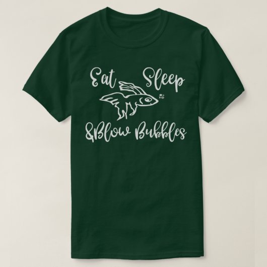 Beta魚の食べ眠る泡 Tシャツ (デザイン正面)