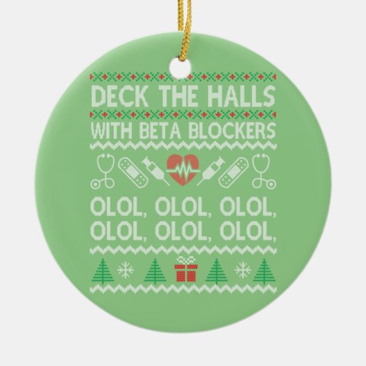 Beta Blockers OLOLでホールをデッキ セラミックオーナメント (正面)