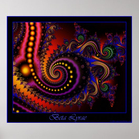 Beta Lyraeポスター – 青縁ど ポスター (正面)