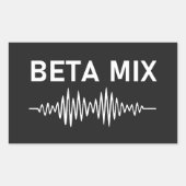 Beta Mix – オーディオ波形V2 長方形シール (正面)
