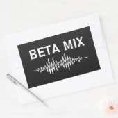 Beta Mix – オーディオ波形V2 長方形シール (封筒)