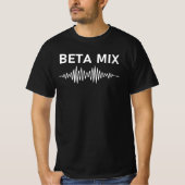 Beta Mix – オーディオ波形V2 Tシャツ (正面)