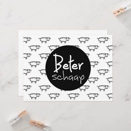 Beterschaap. Beterschap Wenskaarten. カード (正面/裏面インサイチュ)