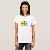 Bethの周期表の名前のワイシャツ Tシャツ (正面フル)