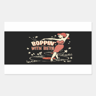 Bethステッカー付きBoppin 長方形シール