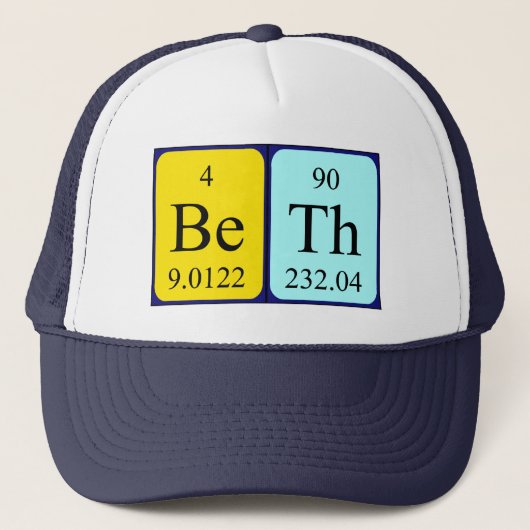 Beth周期表名hat キャップ (正面)