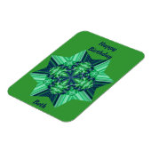 BETH ～グリーンブルー誕生日カード八角形スター～ マグネット (左側)