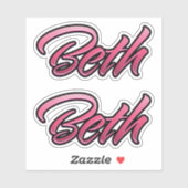 Beth faded pink Aufkleber Sticker Stickerset シール (シート)
