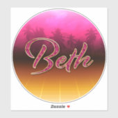 Beth Vorname Name golden pink Aufkleber Sticker シール (シート)