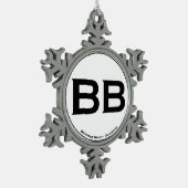 Bethanyのビーチ スノーフレークピューターオーナメント (左)