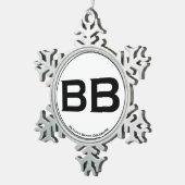 Bethanyのビーチ スノーフレークピューターオーナメント (右)